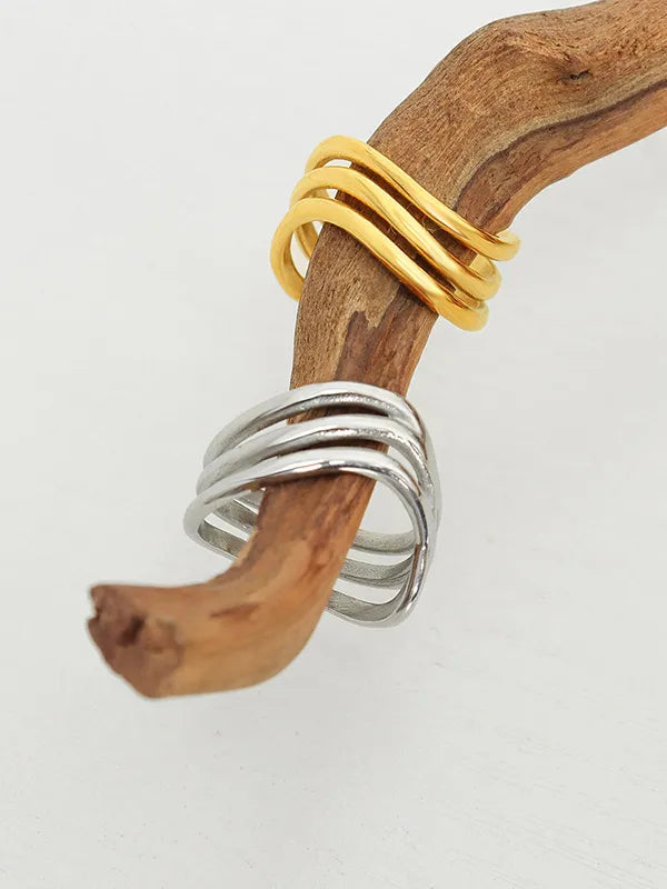 Non fading personalized fashionable light luxury versatile ring accessories for women