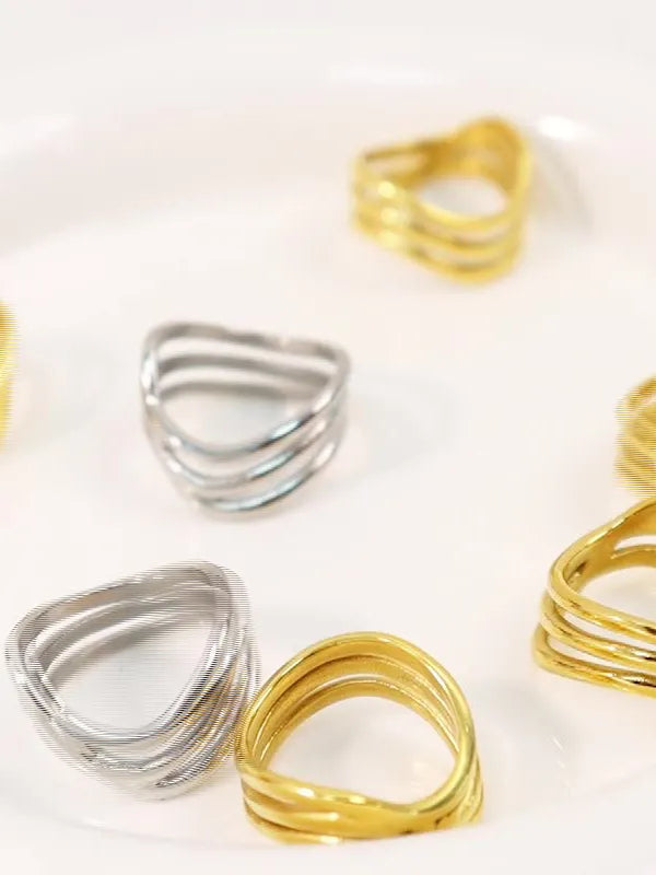 Non fading personalized fashionable light luxury versatile ring accessories for women